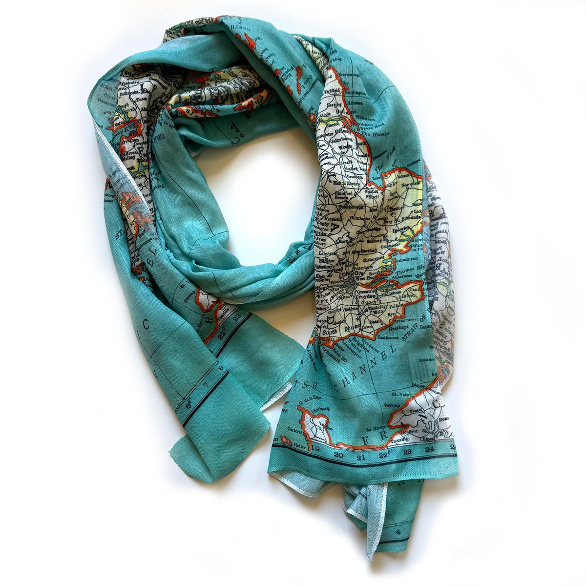 U.K. Vintage Map Scarf - Maritime Tribes USA