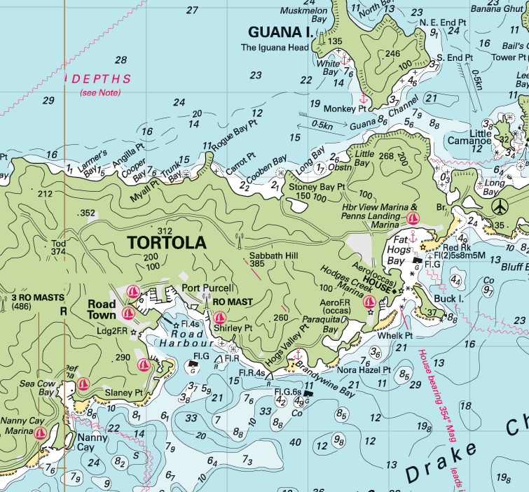 US Virgin Islands Imray Chart Blanket (St. Thomas & St. John, USVI) - Maritime Tribes USA