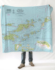 US Virgin Islands Imray Chart Blanket (St. Thomas & St. John, USVI) - Maritime Tribes USA