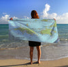 US Virgin Islands Imray Chart Towel (St. Thomas & St. John, USVI) - Maritime Tribes USA