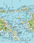 US Virgin Islands Laminated Placemat (St. Thomas & St. John, USVI Nautical Chart) - Maritime Tribes USA