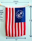 U.S. Yacht Ensign Flag - 10" x 15" - Maritime Tribes USASignal Flag