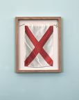 "V" Nautical Flag in Glass-Free Shadow Box Frame - Maritime Tribes USA