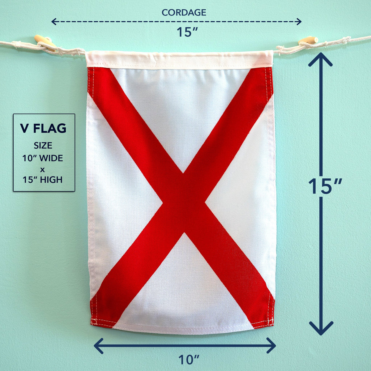V (Victor) Nautical Signal Flag – Traditional Maritime Code Flag - Maritime Tribes USASignal Flag
