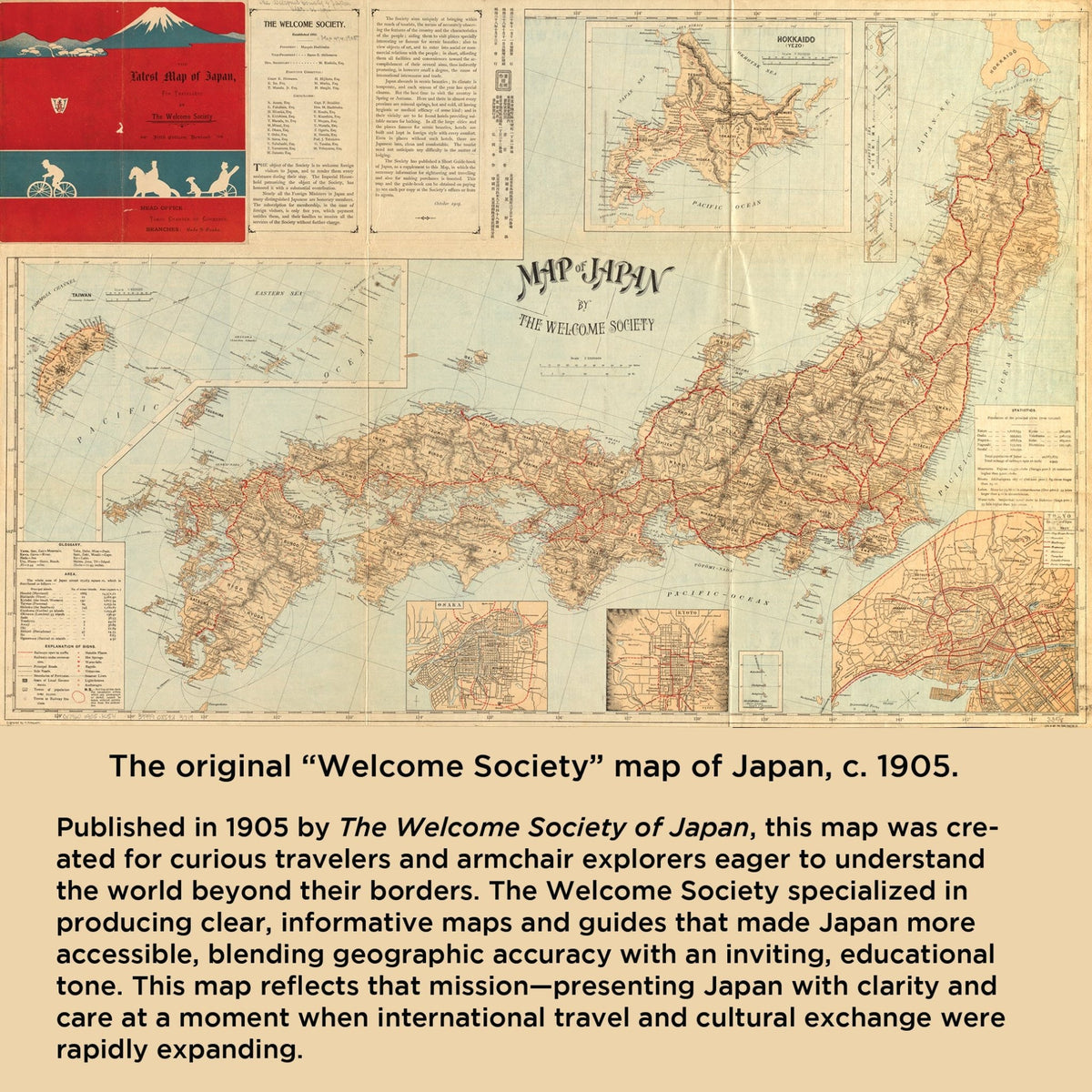 Vintage Map of Japan, c. 1905 Scarf - Maritime Tribes USAScarf