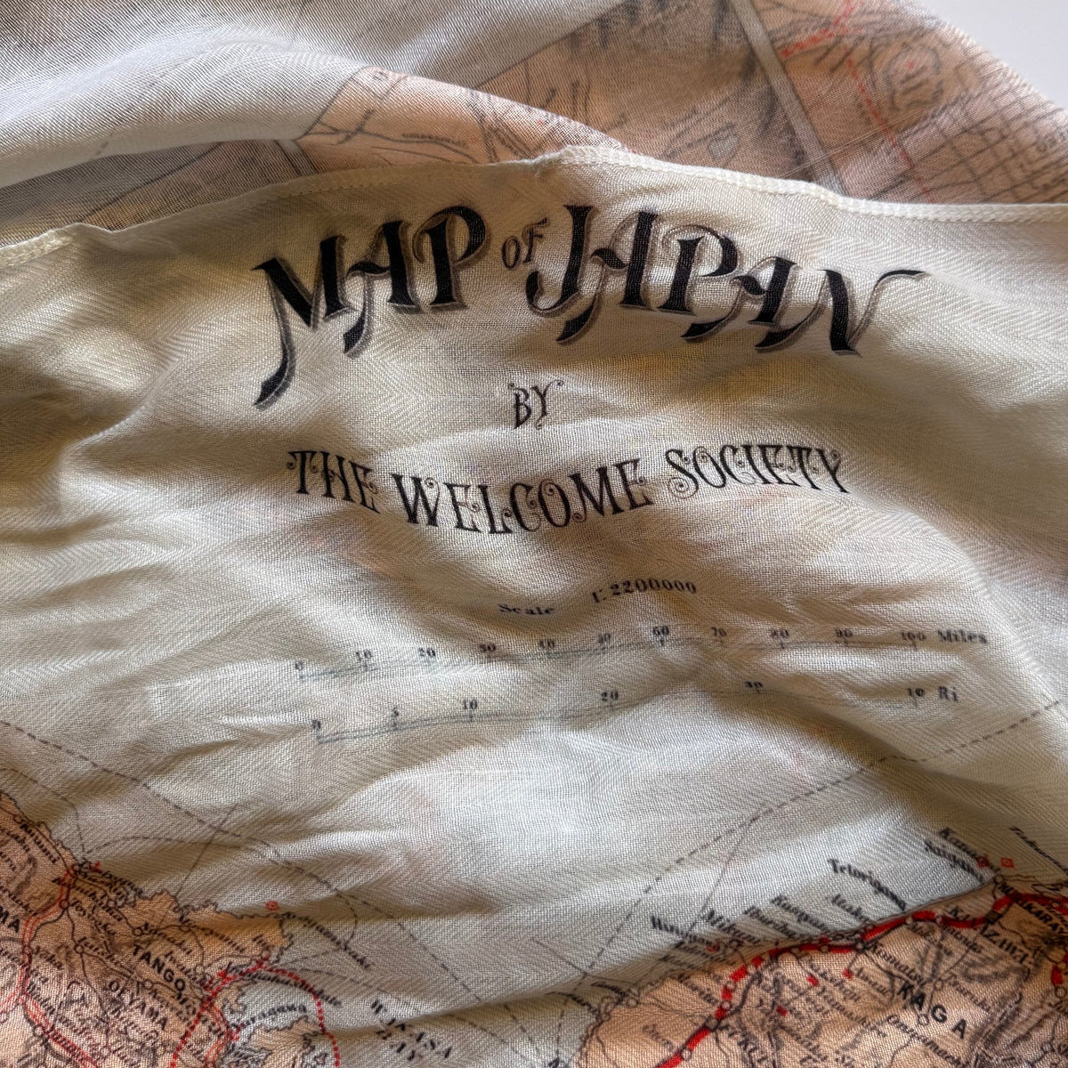 Vintage Map of Japan, c. 1905 Scarf - Maritime Tribes USAScarf