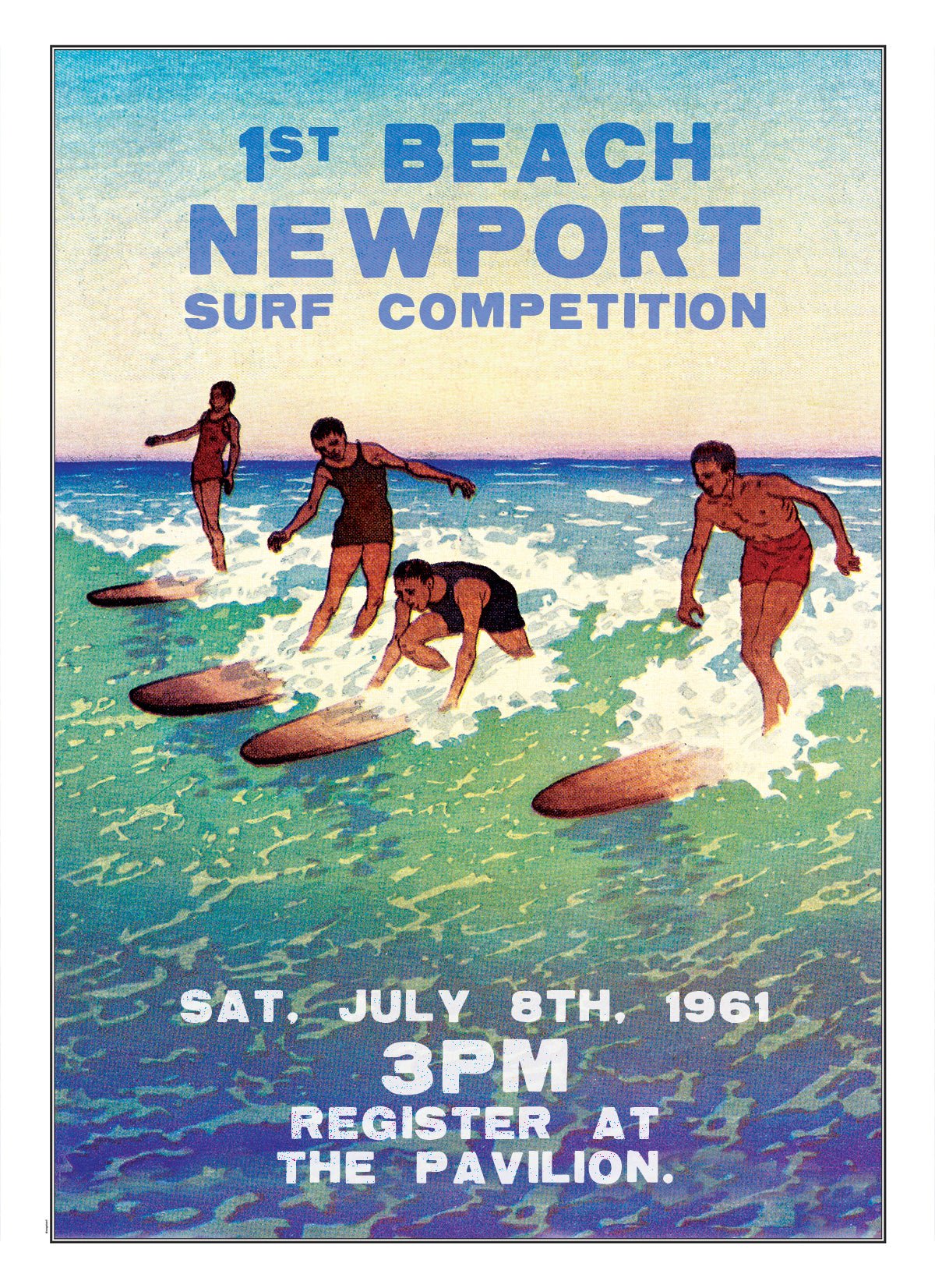 Vintage Surf Competition Poster - Maritime Tribes USA