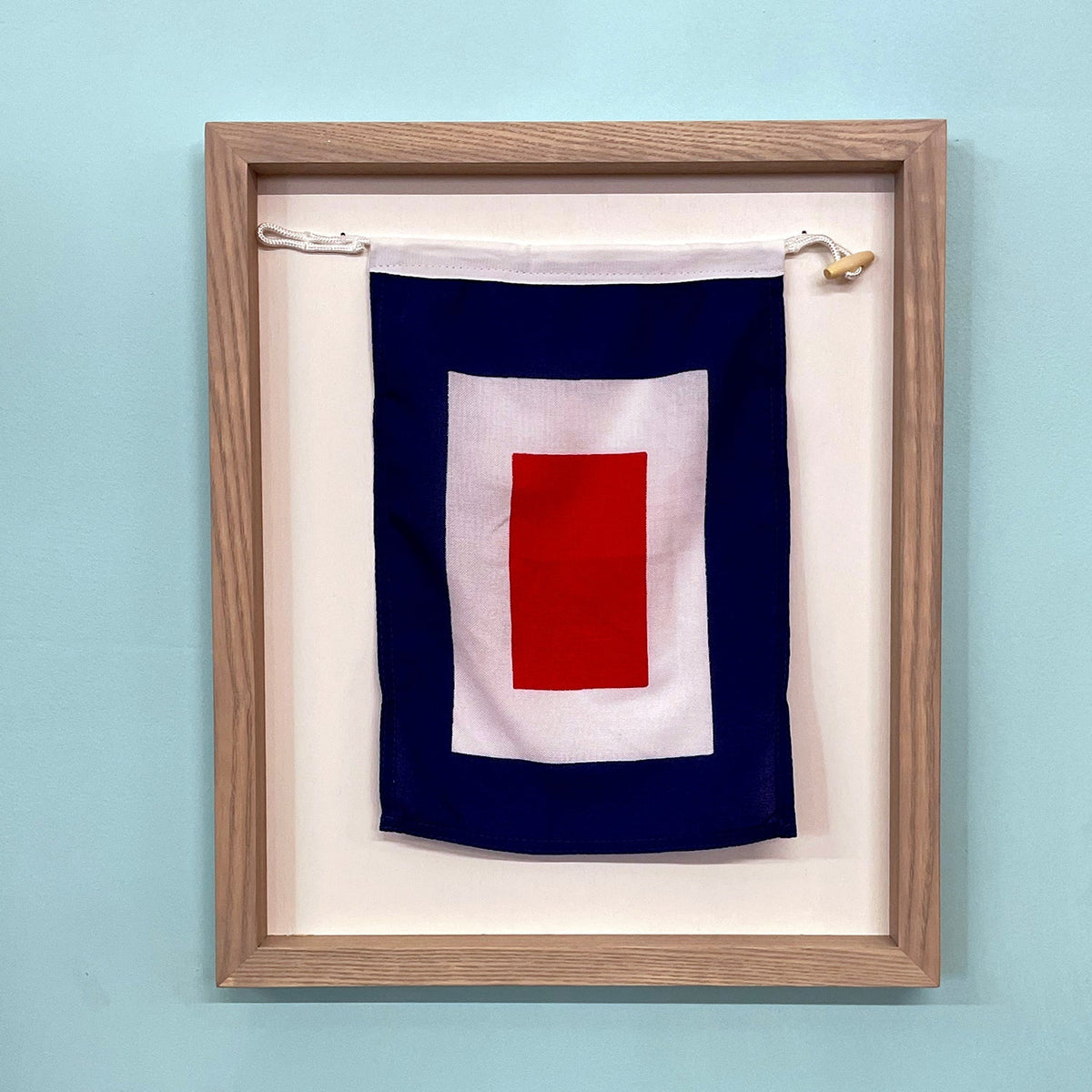 "W" Nautical Flag in Glass-Free Shadow Box Frame - Maritime Tribes USA