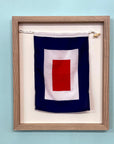 "W" Nautical Flag in Glass-Free Shadow Box Frame - Maritime Tribes USA