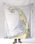 Wellfleet Nautical Chart Blanket - Maritime Tribes USABlanket