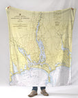 Westport MA Nautical Chart Blanket - Maritime Tribes USABlanket