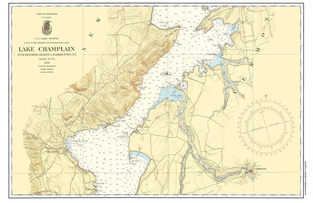 Westport, New York Chart Placemat - Maritime Tribes USALaminated Placemat