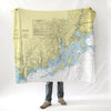 Westport - Norwalk Islands, CT Nautical Chart Blanket - Maritime Tribes USABlanket