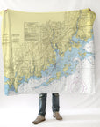 Westport - Norwalk Islands, CT Nautical Chart Blanket - Maritime Tribes USABlanket