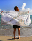 Woods Hole to Cuttyhunk Nautical Chart Quick Dry Towel - Maritime Tribes USATowel