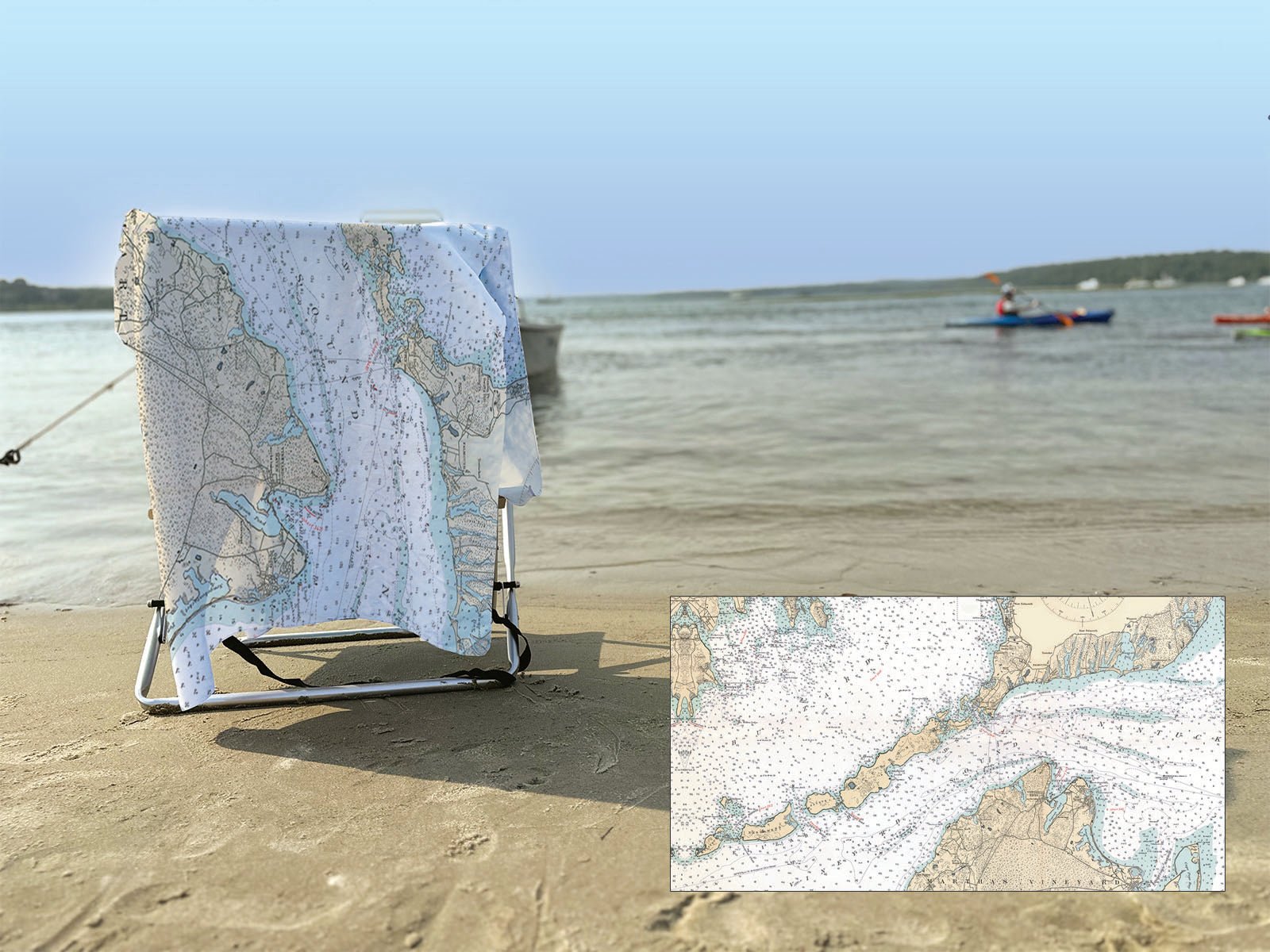 Woods Hole to Cuttyhunk Nautical Chart Quick Dry Towel - Maritime Tribes USATowel