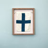 "X" Nautical Flag in Glass-Free Shadow Box Frame - Maritime Tribes USA