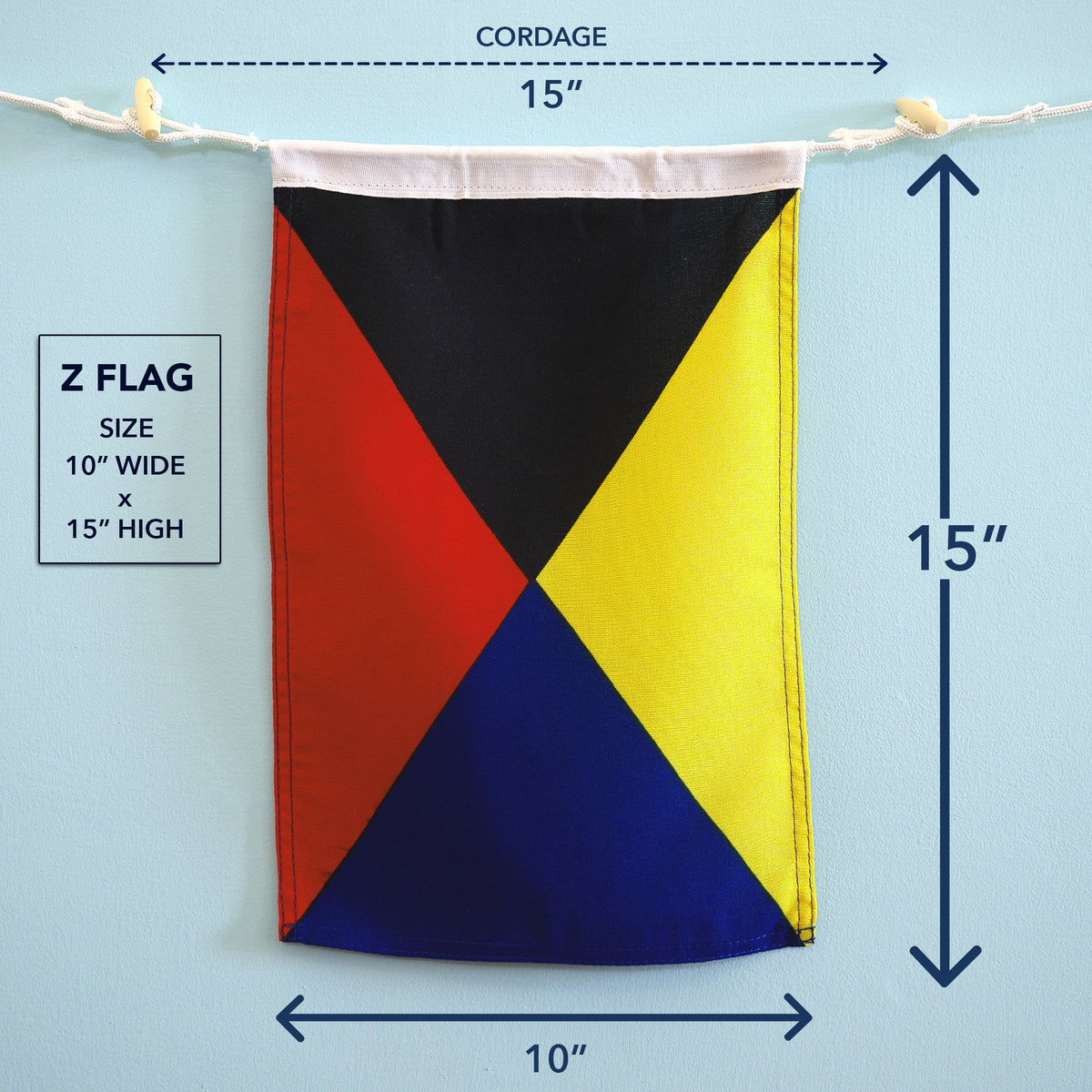 Z (Zulu) Nautical Signal Flag – Traditional Maritime Code Flag - Maritime Tribes USASignal Flag