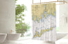 Fishers Island Sound (NY & CT) Nautical Chart Shower Curtain
