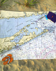 Jamesport, NY Nautical Chart Blanket