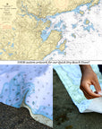 Marblehead, MA Nautical Chart Quick Dry Towel