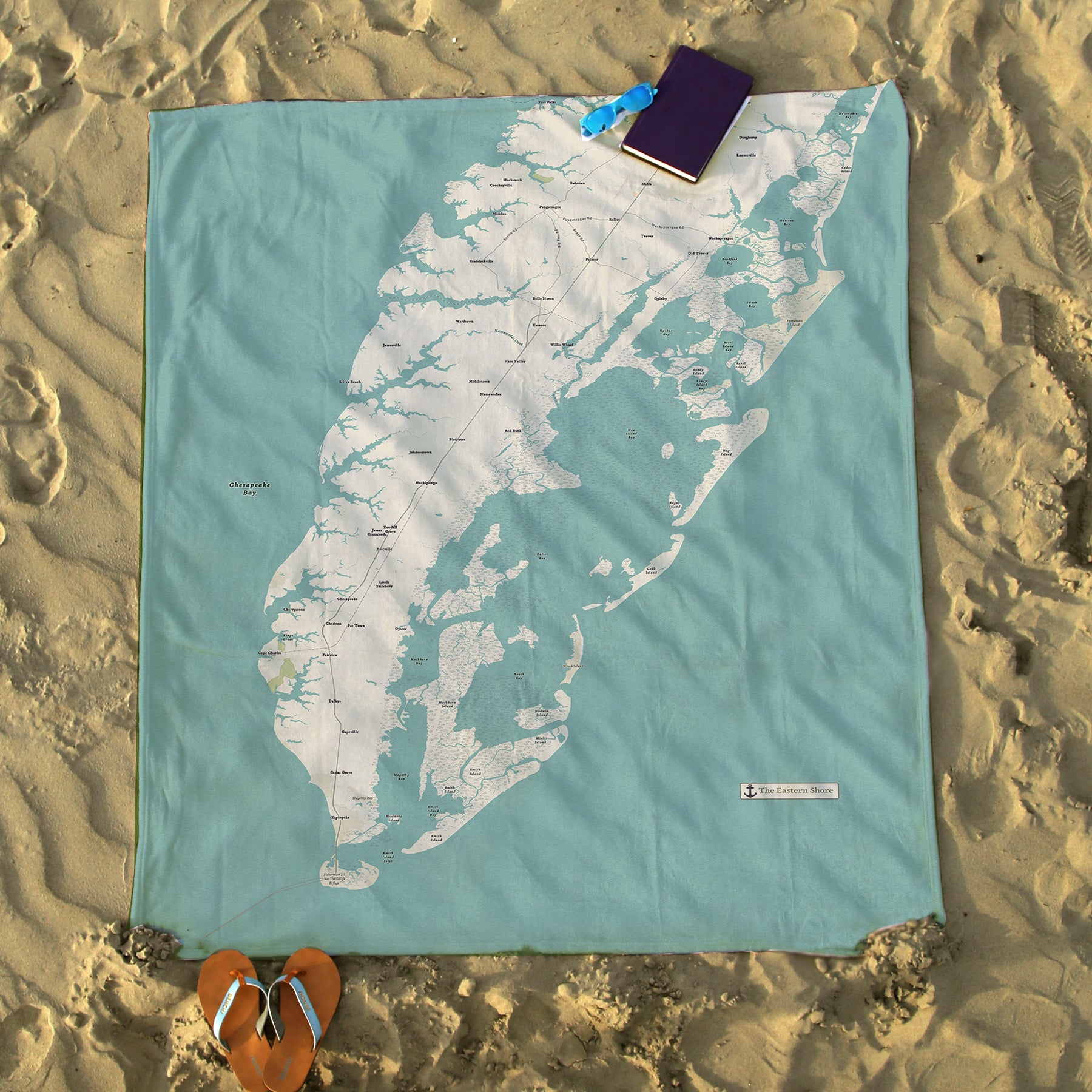 Eastern Shore of Virginia Sea Glass Blanket