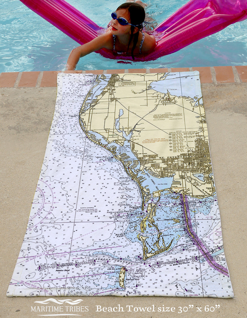 St. Petersburg / Tampa Chart Quick Dry Towel