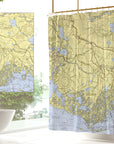 Cocodrie, LA Nautical Chart Shower Curtain