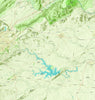 Smith Mountain Lake, VA Charted Territory Map Shower Curtain