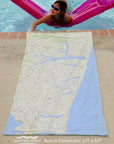 Asbury Park NJ Neighborhood Map Quick Dry Towel