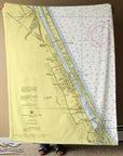 Daytona Beach, FL Chart Blanket