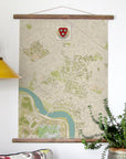 Harvard -Cambridge Modern Map with logo Scroll