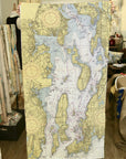 East Greenwich, Narragansett Bay,  Nautical Chart Quick Dry Towel