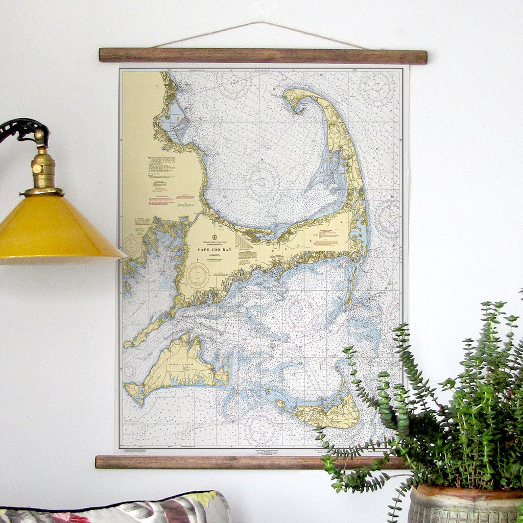 Cape Cod & The Islands Vintage Nautical Chart Scroll