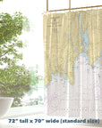 Niantic River, CT Nautical Chart Shower Curtain