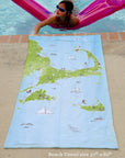 Cape Cod & the Islands Pictorial Quick Dry Towel