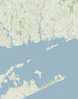 Thames River Hillside Shower Curtain