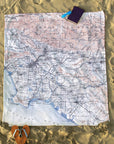 San Pedro, CA antique map Blanket