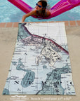 Bristol, Barrington, Warren Antique Map Quick Dry Towel