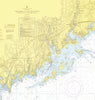 Darien to Westport, CT Nautical Chart Shower Curtain