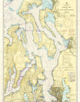 Admiralty Inlet and Puget Sound WA nautical chart Scroll - Maritime Tribes USAScroll