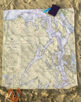 Admiralty Inlet to Puget Sound, WA Nautical Chart Blanket - Maritime Tribes USABlanket