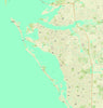 Anna Maria Island FL Modern Wave Map Shower Curtain - Maritime Tribes USAShower Curtain