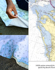 Anna Maria Island, FL Nautical Chart Quick Dry Towel - Maritime Tribes USATowel
