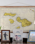 Maui, HI Nautical Chart Scroll