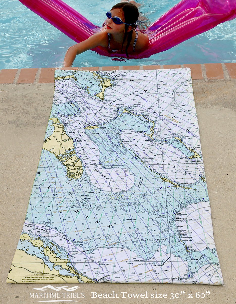Bahamas - Straits of Florida Quick Dry Towel - Maritime Tribes USATowel