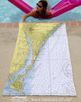 Bald Head Island to New River Inlet (Wilmington) Quick Dry Towel - Maritime Tribes USATowel
