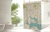 Baltimore MD Sea Glass Map Shower Curtain - Maritime Tribes USAShower Curtain