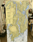 Bath to Cape Small Nautical Chart Quick Dry Towel - Maritime Tribes USATowel