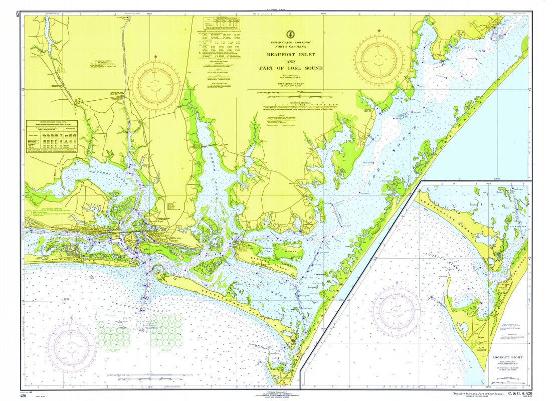 Beaufort Inlet and Part of Core Sound Scroll - Maritime Tribes USAScroll